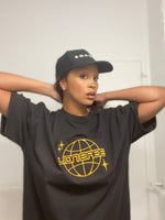 House of LION BABE - Oversized Charcoal Tee Embroidered Logo
