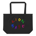 LION BABE 'Rainbow Logo' Large Tote Bag