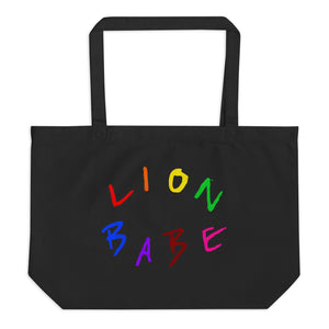 LION BABE 'Rainbow Logo' Large Tote Bag