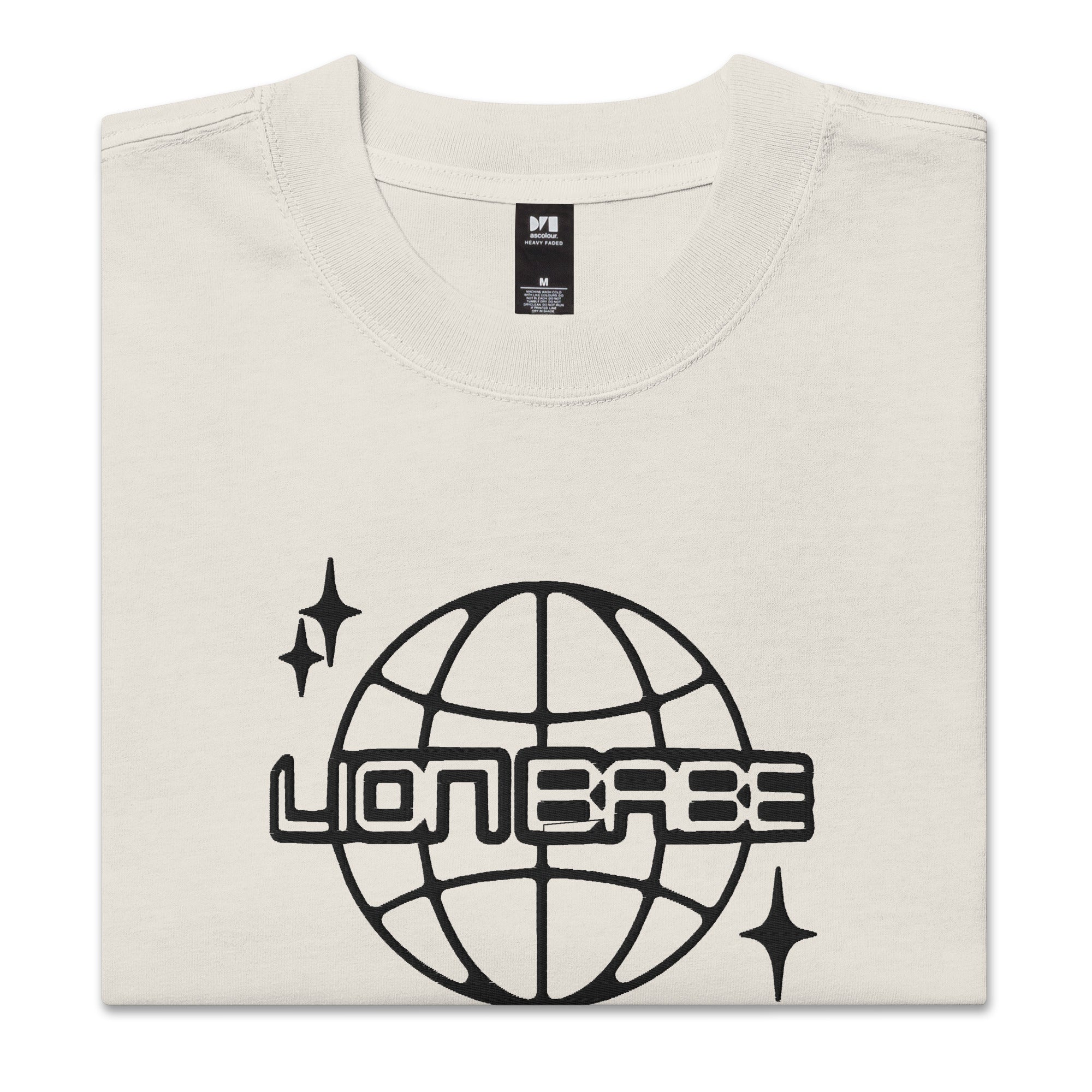 House of LION BABE - Oversized White Tee Embroidered Logo