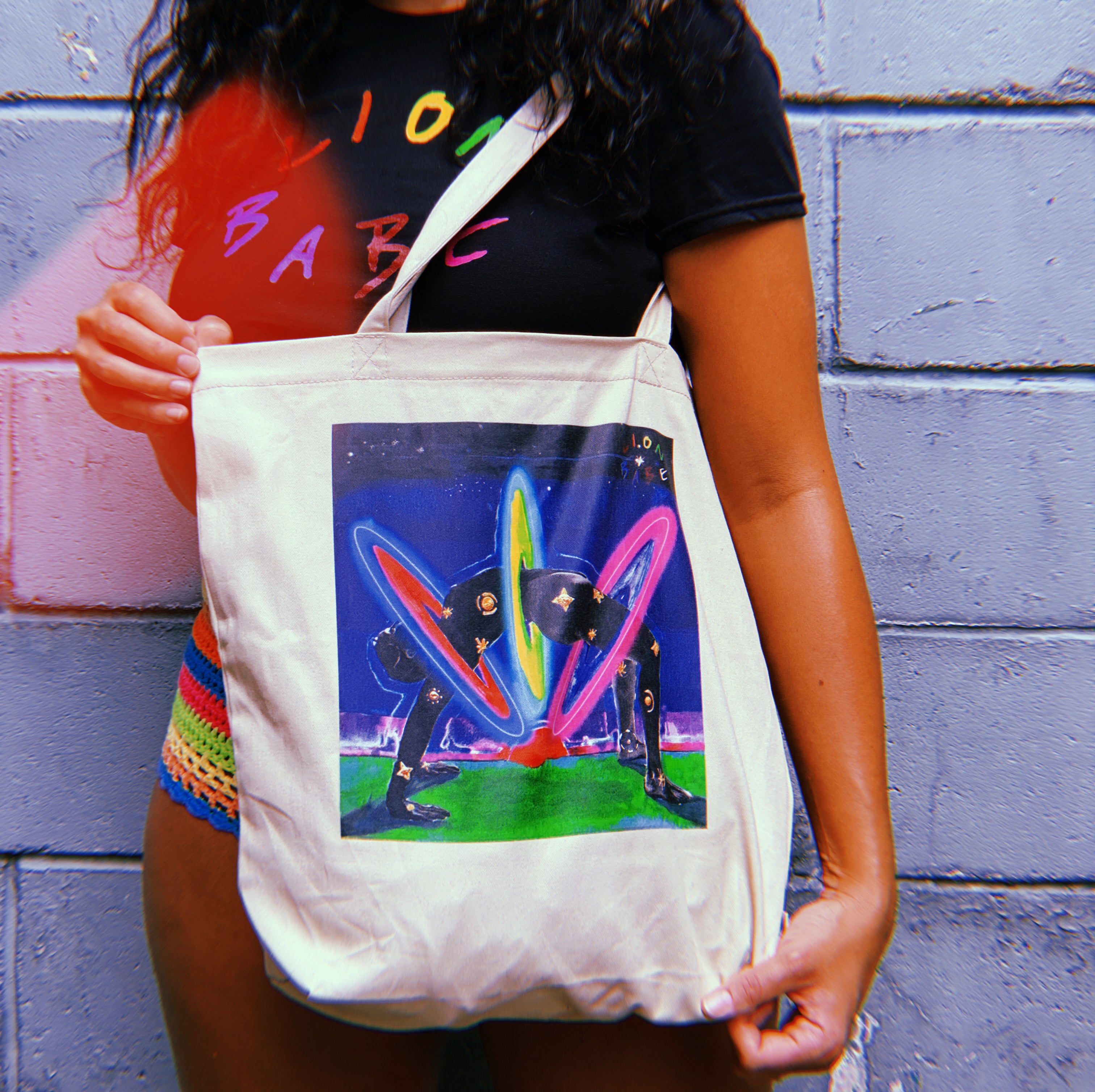 LION BABE "Rainbow Child" cover art Tote Bag